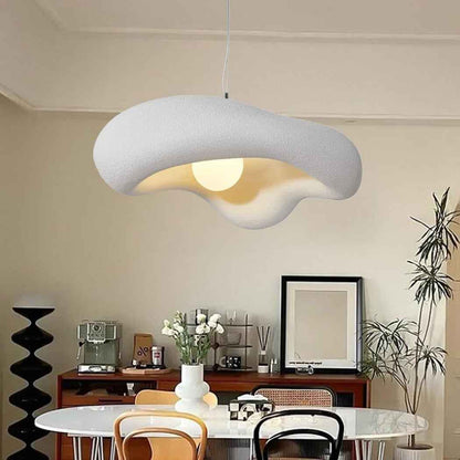 Lampe Suspendue Wabi-Sabi Suspension Fleurs Créatives Lampe À Suspension Moderne Lampe De Table À Manger Style Nordique Lustre Pour Chambre Salon Salle À Manger Cuisine Chambre D'Enfants Blanc,60Cm