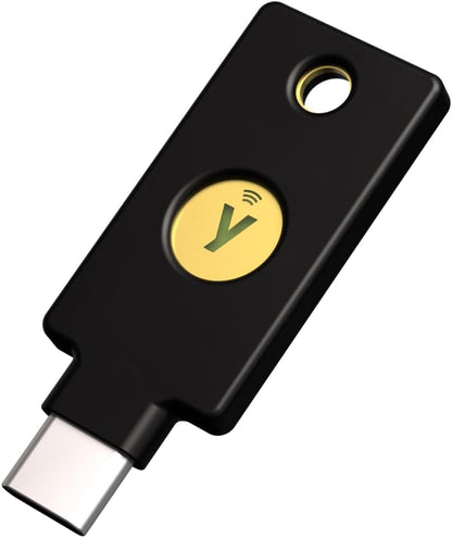 - Yubikey 5C NFC - Clé De Sécurité Pour L'Authentification À Deux Facteurs (2FA), Connexion via USB-C Ou NFC, Certification FIDO - Protection De Vos Comptes En Ligne