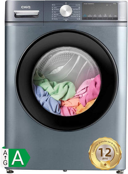 Lave-Linge CFL80-14586IM3XA, Chargement Frontal 8 Kg,Space Pro,Moteur Inverter Stable, 1400 Tr/Min, Programme Intelligent À IA, Fonction Vapeur, Lavage Rapide 15 Minutes, 15 Cycles Lavage, Gris