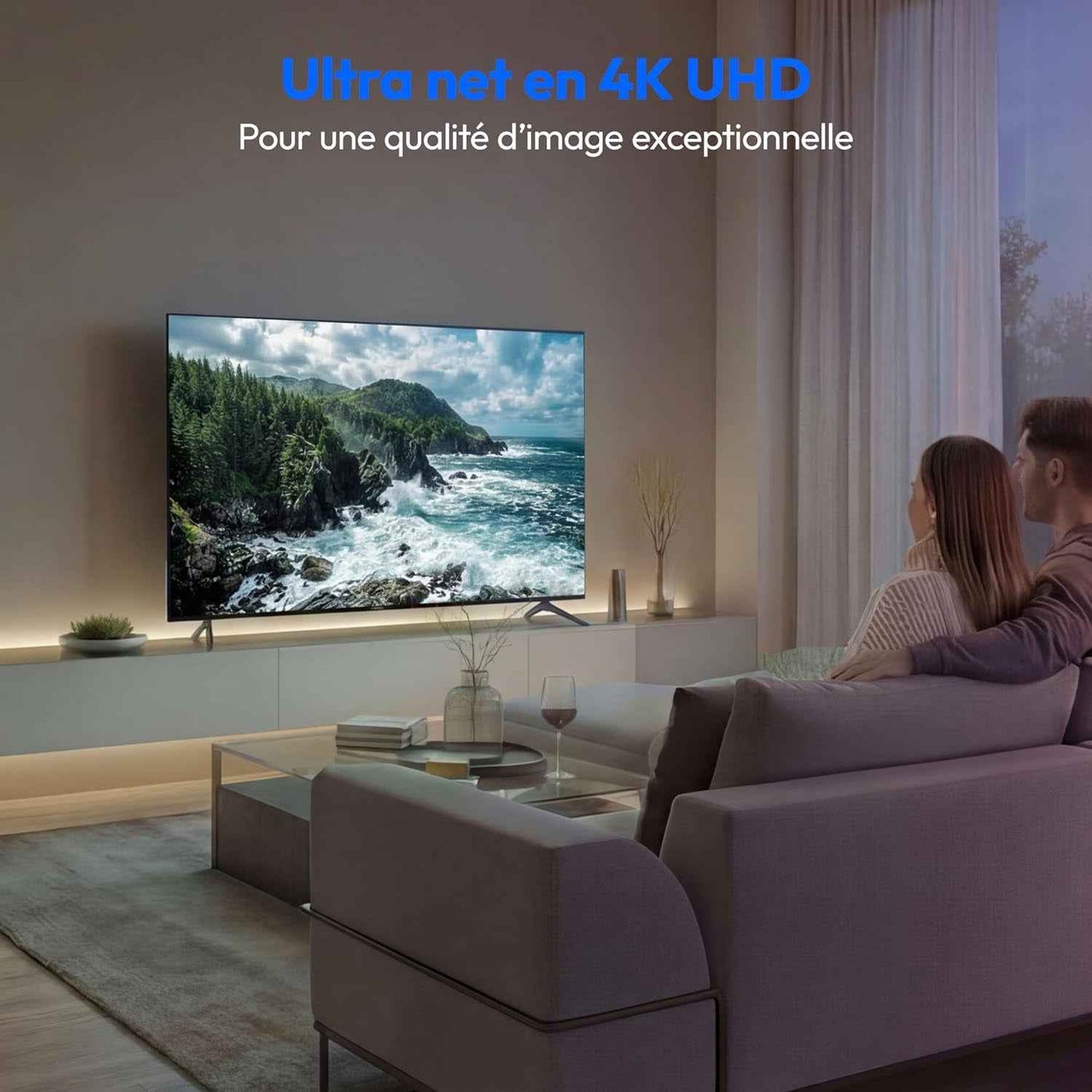 125.7 Cm 50" Téléviseur Ultra HD Smart TV HDR10 Vida Store Prime Video Disney+ DAZN Hbbtv PVR Bluetooth HD+, MD850201