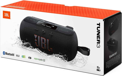 Tuner 3, Radio Portable Dab/Dab+/Fm Avec Bluetooth, Noire | 6 Préréglages, 15 H D'Autonomie, Étanchéité IP68, Auracast, Compatible Avec L'Application  Portable