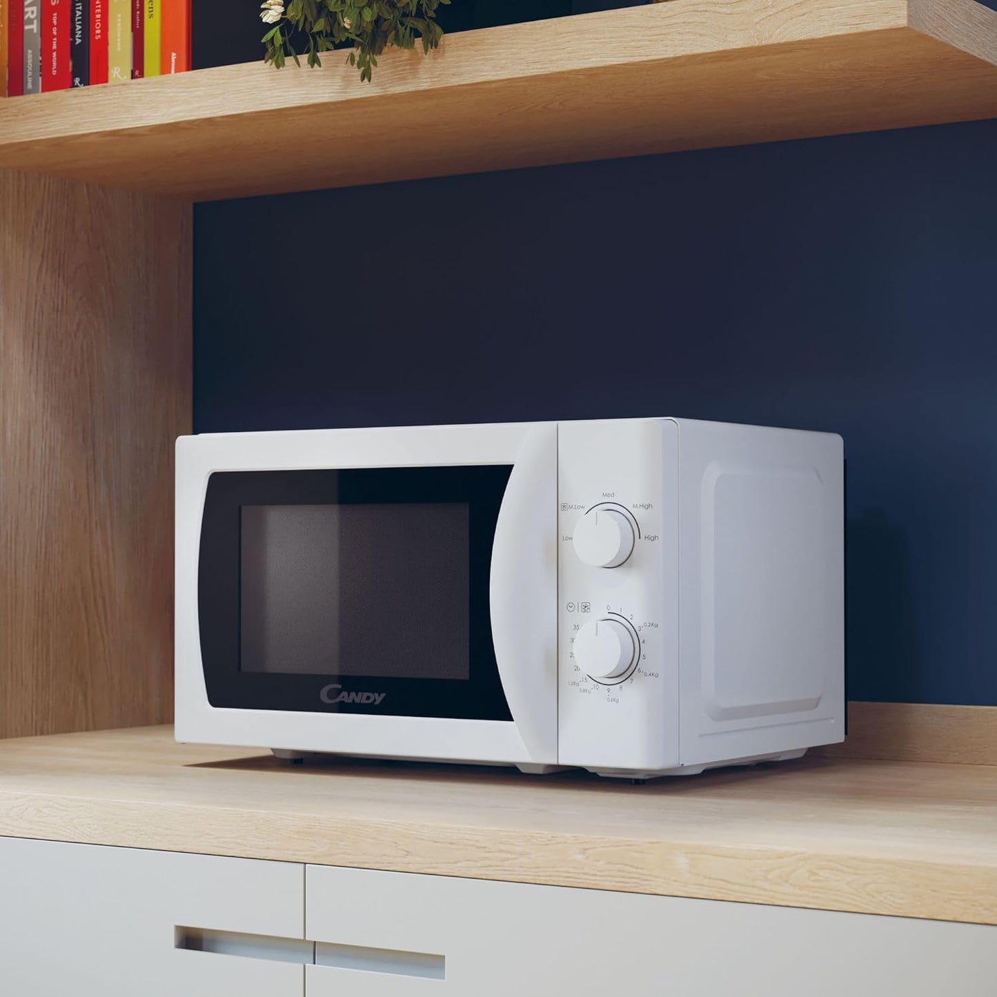 Idea CMW20SMW Four Micro-Ondes 700 W 20L , Fonction Décongélation, Plateau Tournant, Blanc