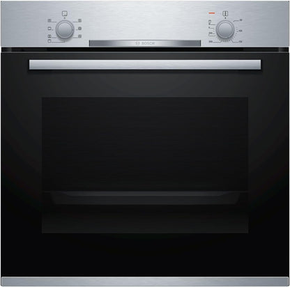 HBA530BR1 Série 2 Four Encastrable/A / 71 L/Acier Inoxydable/Porte Rabattable/Bouton Rotatif / 5 Types De Chauffage/Ecoclean Direct / 3D Air Chaud