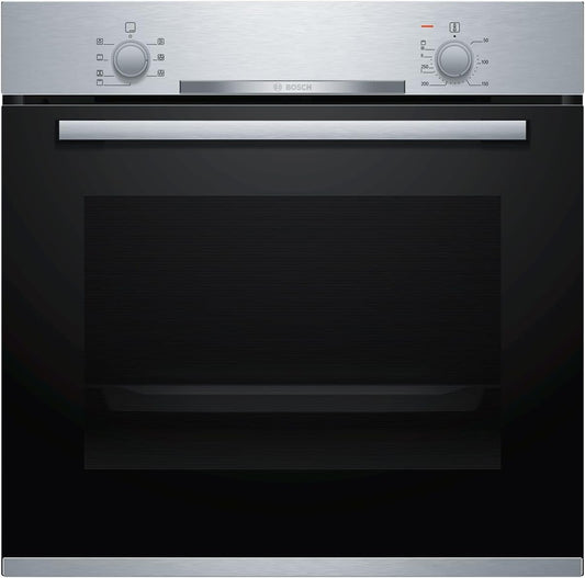 HBA530BR1 Série 2 Four Encastrable/A / 71 L/Acier Inoxydable/Porte Rabattable/Bouton Rotatif / 5 Types De Chauffage/Ecoclean Direct / 3D Air Chaud