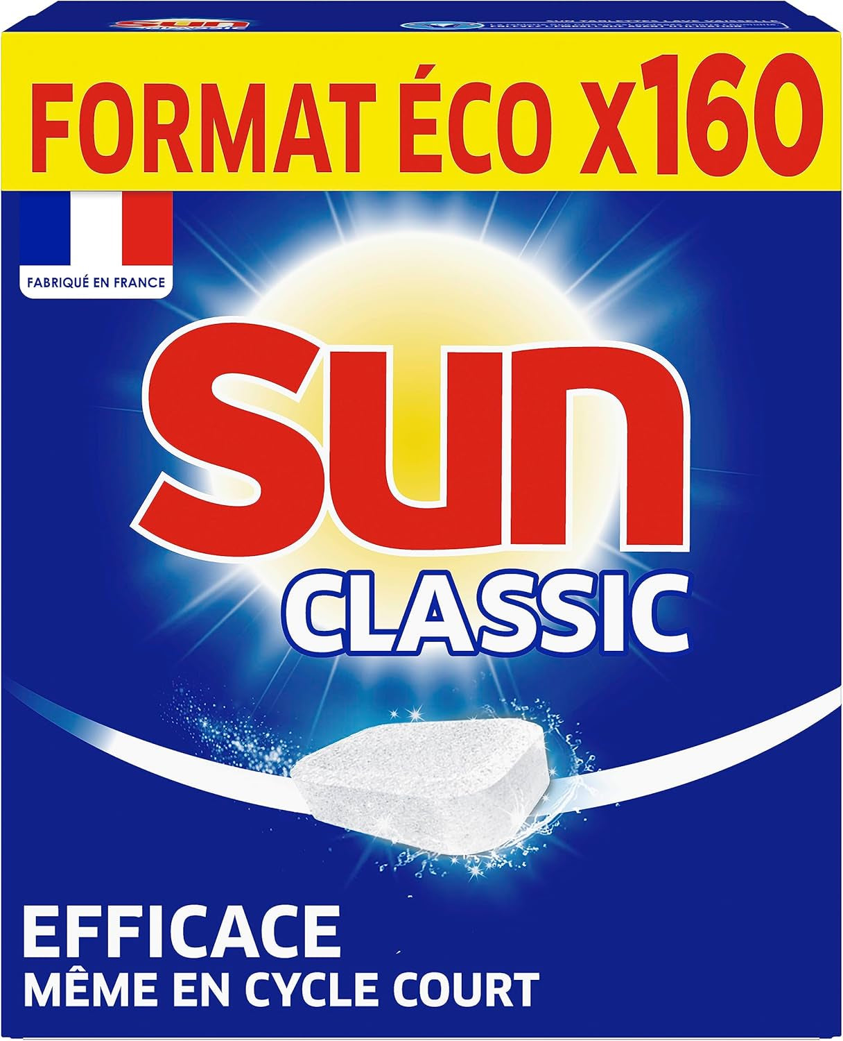 Pastilles Lave-Vaisselle Classic, 160 Tablettes, Efficace Même Pendant Les Cycles Courts Et À Basse Température, Produit Fabriqué En France