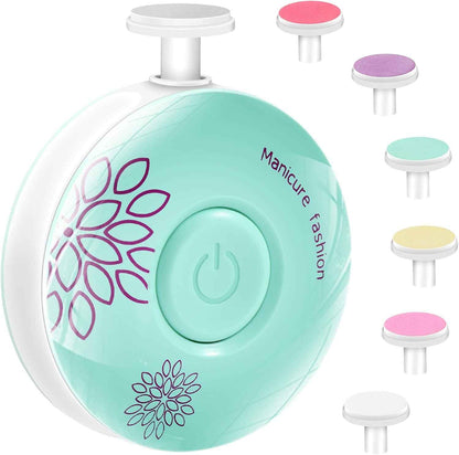 Lime Ongle Bebe, Lime a Ongle Electrique Bebe 6 En 1 Pour Enfants De Tous Âges, Vert | Faible Bruit, Pour Nouveau-Nés, Bébés, Enfants Et Adultes, Pour Le Soin Quotidien Des Ongles, Compacte Et Portable, Verte