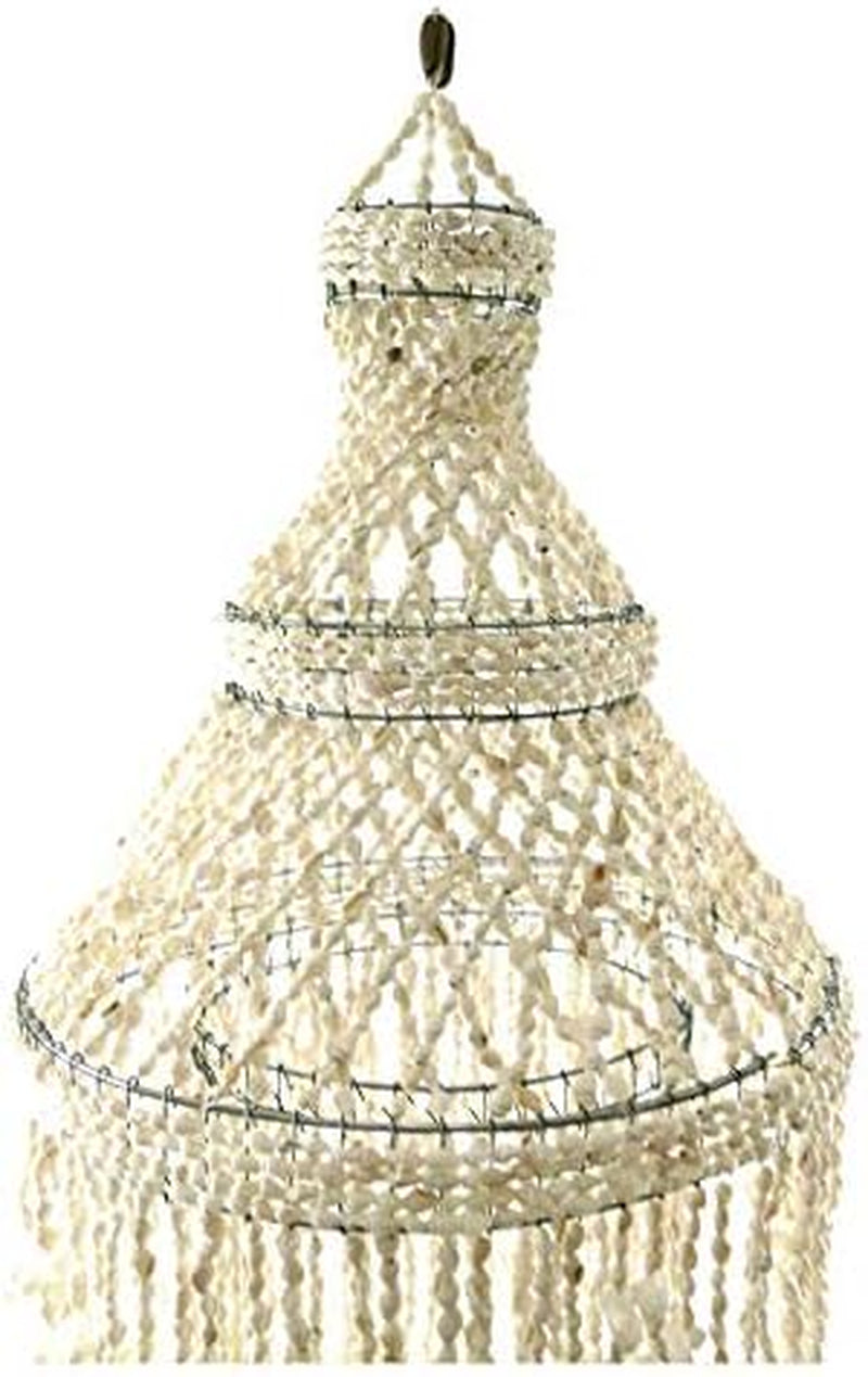 Lustre Bohème En Coquillages Cauris 100Cm | Savoir-Faire Balinais