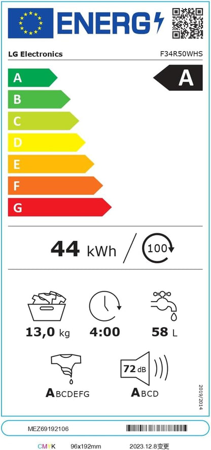 Lave-Linge Frontal LG F34R50WHS