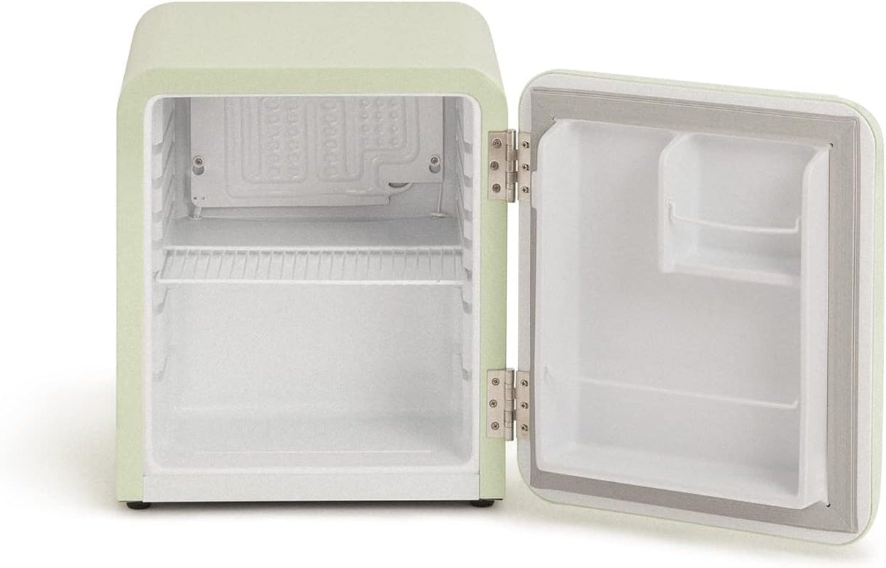 / RETRO FRIDGE 50 Black/Réfrigérateur Vert Avec Poignée Noir/Pratique Et Fonctionnel, Matériaux Résistants