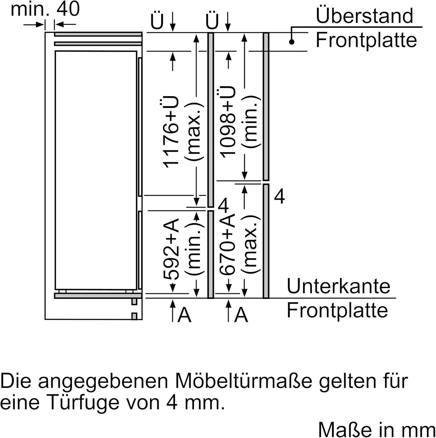 Iq300 KI87VVSE0 Réfrigérateur-Congélateur Intégré (Placement) 270 L E Blanc