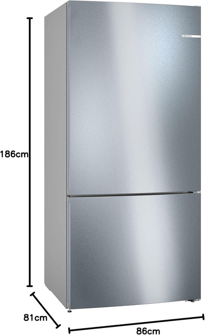 KGN86AIDR- Série 6, Réfrigérateur Combiné Pose-Libre, 186 X 86 Cm, Inox anti Trace De Doigts