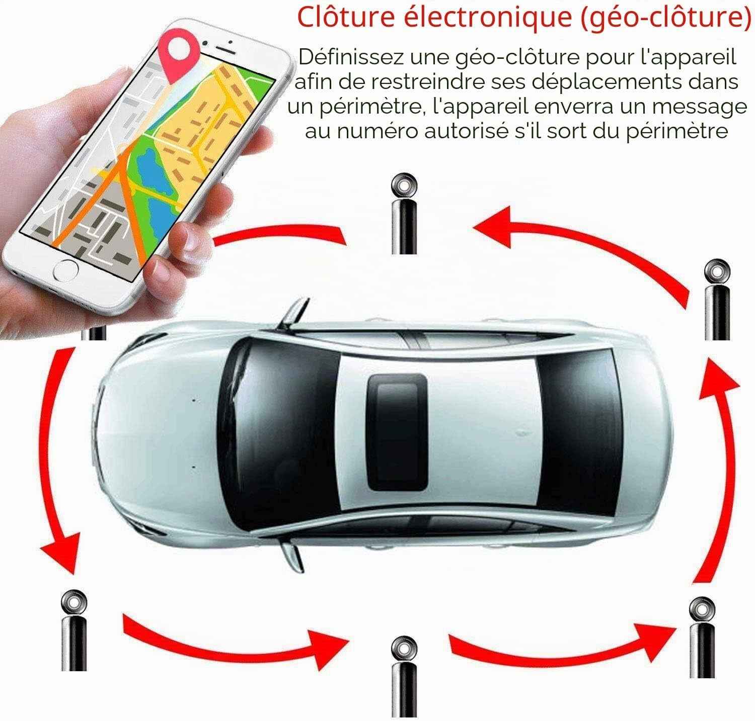 Traceur GPS Voiture TK905 Tracker Imperméable Avec Alarme De Géo-Clôture Étanche, Traqueur GPS Pour Voiture/Véhicule/Moto/Flotte, Montage Magnétique Et Batterie 5000Mah (90 Jours En Veille)