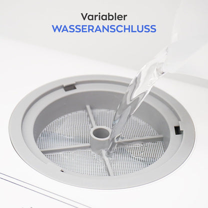 HEINRICHS Mini Lave-Vaisselle Portable Avec Réservoir D'Eau De 5 L, Utilisable Avec Ou Sans Raccordement D'Eau, Petit + Autonome Pour Bureau, Camping, Camping-Car, 6 Programmes