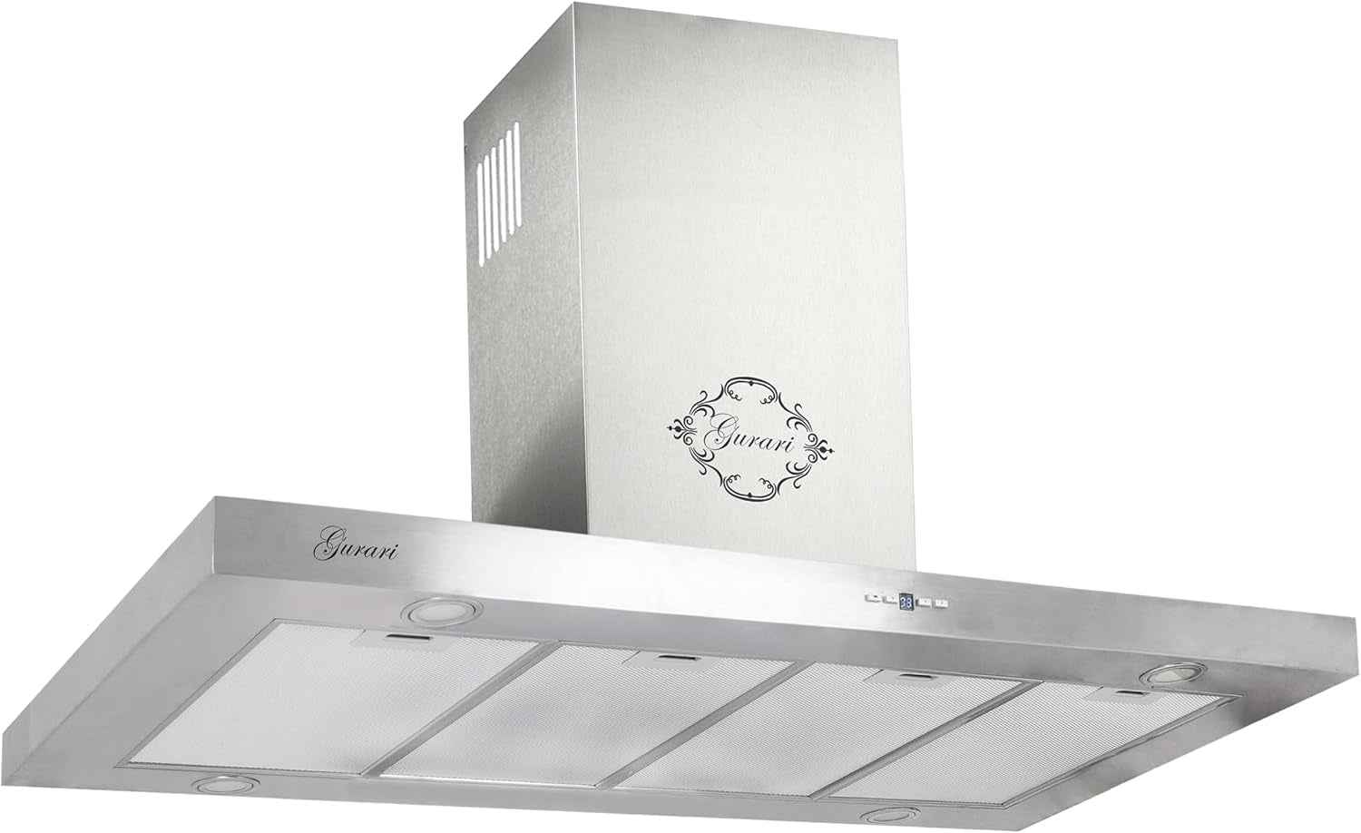 Hotte Îlot GCH I 431 120 IS PRIME Îlot - En Acier Inoxydable - 120 Cm - Avec Télécommande - Hotte Aspirante / Recirculation - Suspension Libre - Forte Puissance D'Aspiration : 1000 M³/H