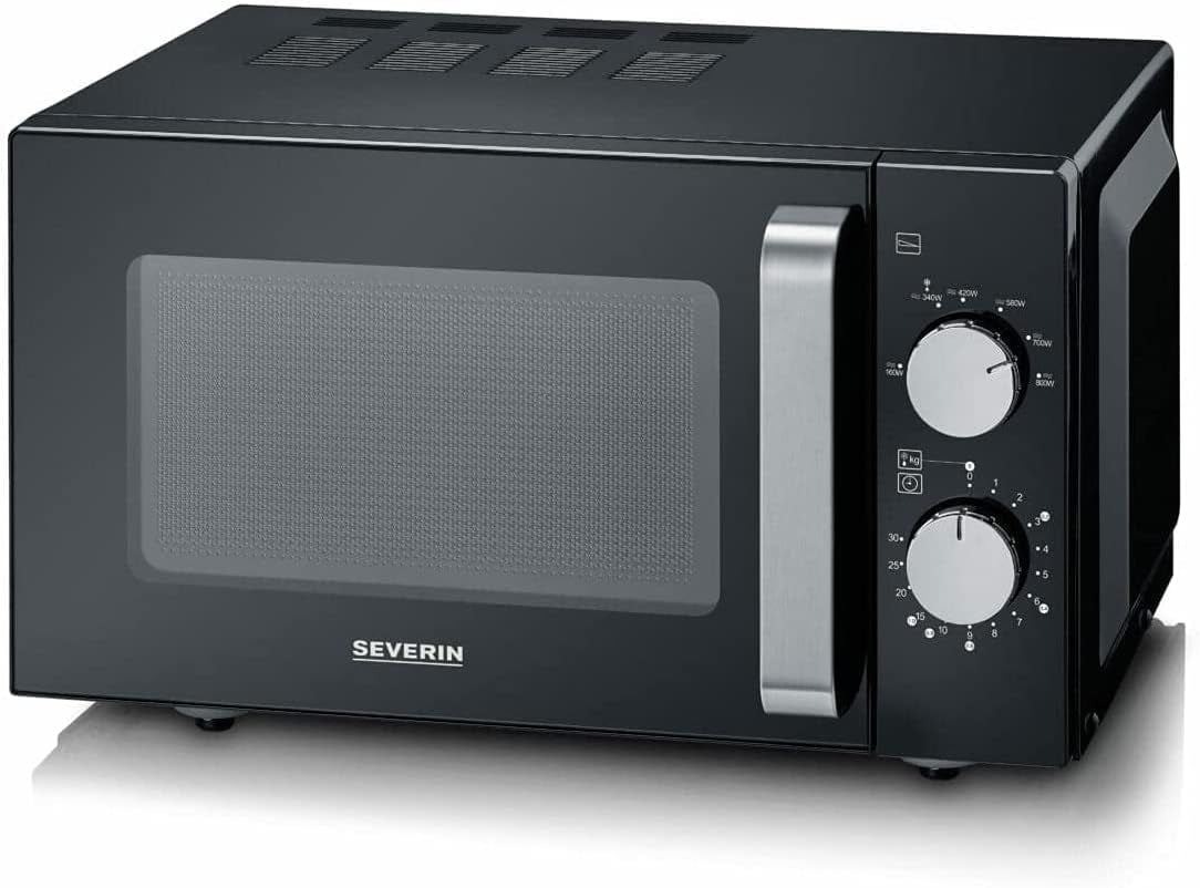 Four Micro-Ondes, 20 L, Jusqu’À 800 W, 6 Niveaux De Puissance, Fond Plat Céramique, Noir, MW7761