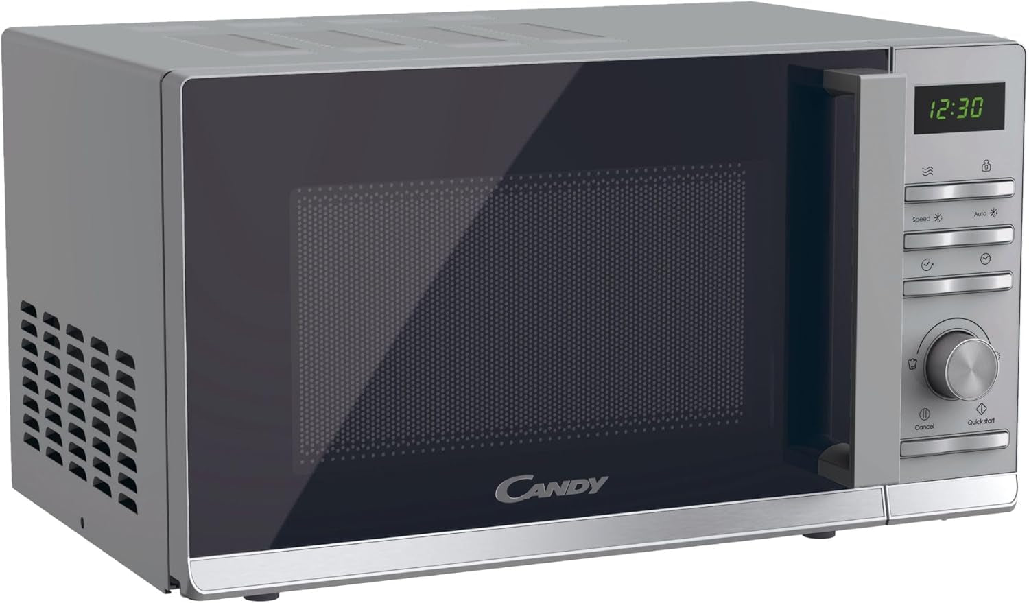 Moderna CMWA23TNDS Four Micro-Ondes 900W 23L Digital, Fonction Décongélation, 14 Menus Automatiques, Plateau Tournant En Verre, 11 Niveaux De Puissance, Cuisson Express, Sécurité Enfant, Argent