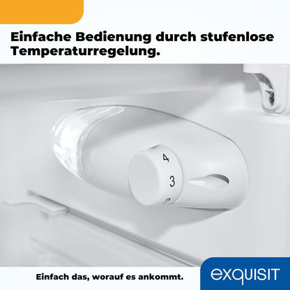 Exquisit Réfrigérateur KS15-4-031E Blanc - Capacité Utile De 113 L - 4 Compartiments De Congélation - Butée De Porte Interchangeable - Compartiment À Légumes