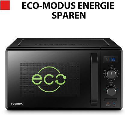 Micro-Ondes 3-En-1 23L MW2-AG23PF(BK), Micro-Ondes Sur Pied Avec Fonction Grill & Combi, Grill 900W/1000W, Fonction ECO, Plateau Tournant Avec Mémoire De Position, Noir