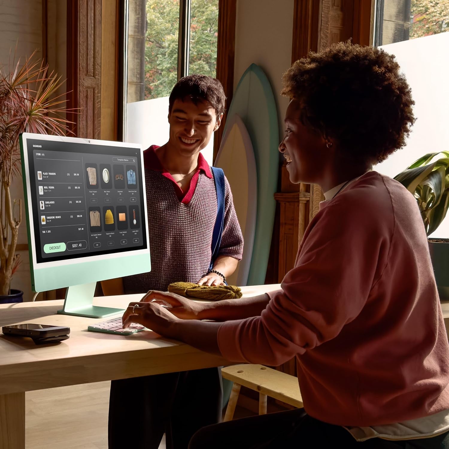 Imac Ordinateur De Bureau Tout-En-Un Avec Puce M4, CPU 8 Cœurs Et GPU 8 Cœurs : Conçu Pour  Intelligence, Écran Retina 24'', 16 Go De Mémoire Unifiée, 256 Go De Stockage SSD ; Vert