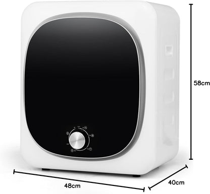 Sèche Linge 4KG 800W, Sèche Linge À Évacuation 5 Programmes, Protection Contre Surchauffe Et Filtration Multiple, Sèche-Linges Électrique Pour Appartement, Dortoir (Classique)