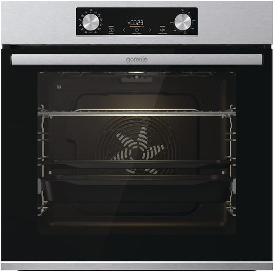 Optibake BPS 6737 E14X Four Encastrable / 77 L/Pyrolyse/Gentleclose & Open/Extrasteam/Air Fry/Mode Pizza 300 °C/Perfectgrill/Tiroirs Télescopiques/Inox