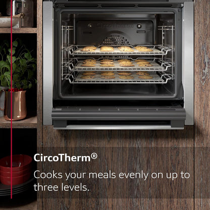 NEFF B4ACF1AN0B N50 Four Simple Avec Coulisse Et Cache Et Circotherm, Acier Inoxydable