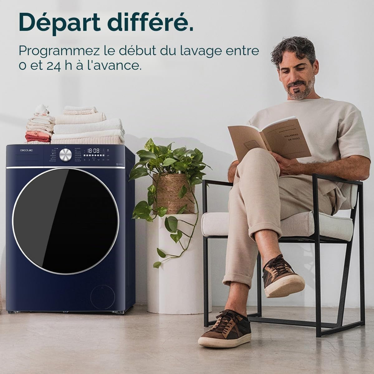 Lave Linge Frontal Bolero Dresscode 7150 Inverter A, Machine À Laver 7 Kg, 1400 Tr,Min, 12 Programmes, Classe A, Inverter Plus, Steam Max, Drum Clean, Départ Différé, Sécurité Enfant