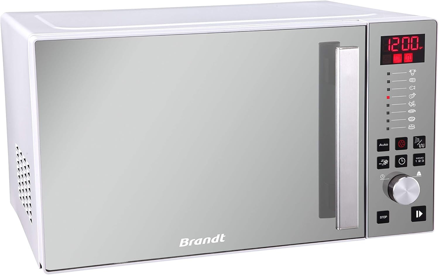 Micro-Ondes Posable- GE2626S - 900W - Gril Quartz 1000W - Autoprogramme 8 Positions - 3 Mémoires - Speed Defrost -PT 32Cm - Silver