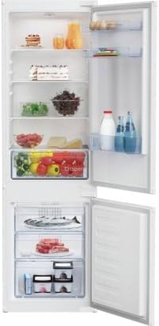 BEKO Réfrigérateur Congélateur Encastrable BCHA275K41SN, 262 L, Semi No Frost, Glissières