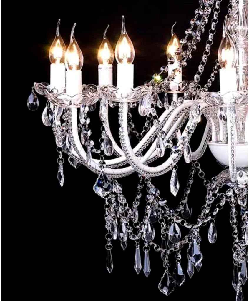 Lustre Vénitien Baroque 12 Feux 1600 Cristaux