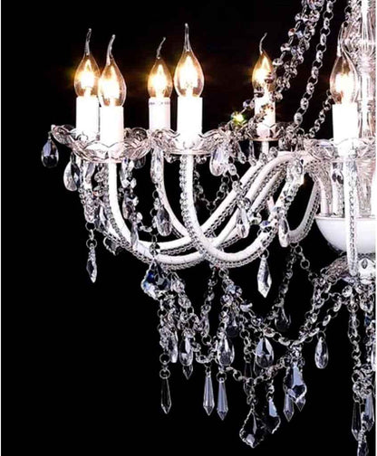 Lustre Vénitien Baroque 12 Feux 1600 Cristaux
