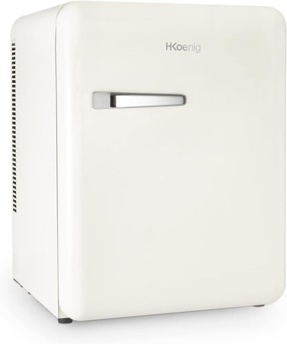 Mini Bar Vintage 31L TOAD8, Mini Frigo De Chambre Compact, Aliments, Boissons, Cosmétiques, Design Vintage, Température Réglable 6°-15°C, 24 Db, Couleur Crème