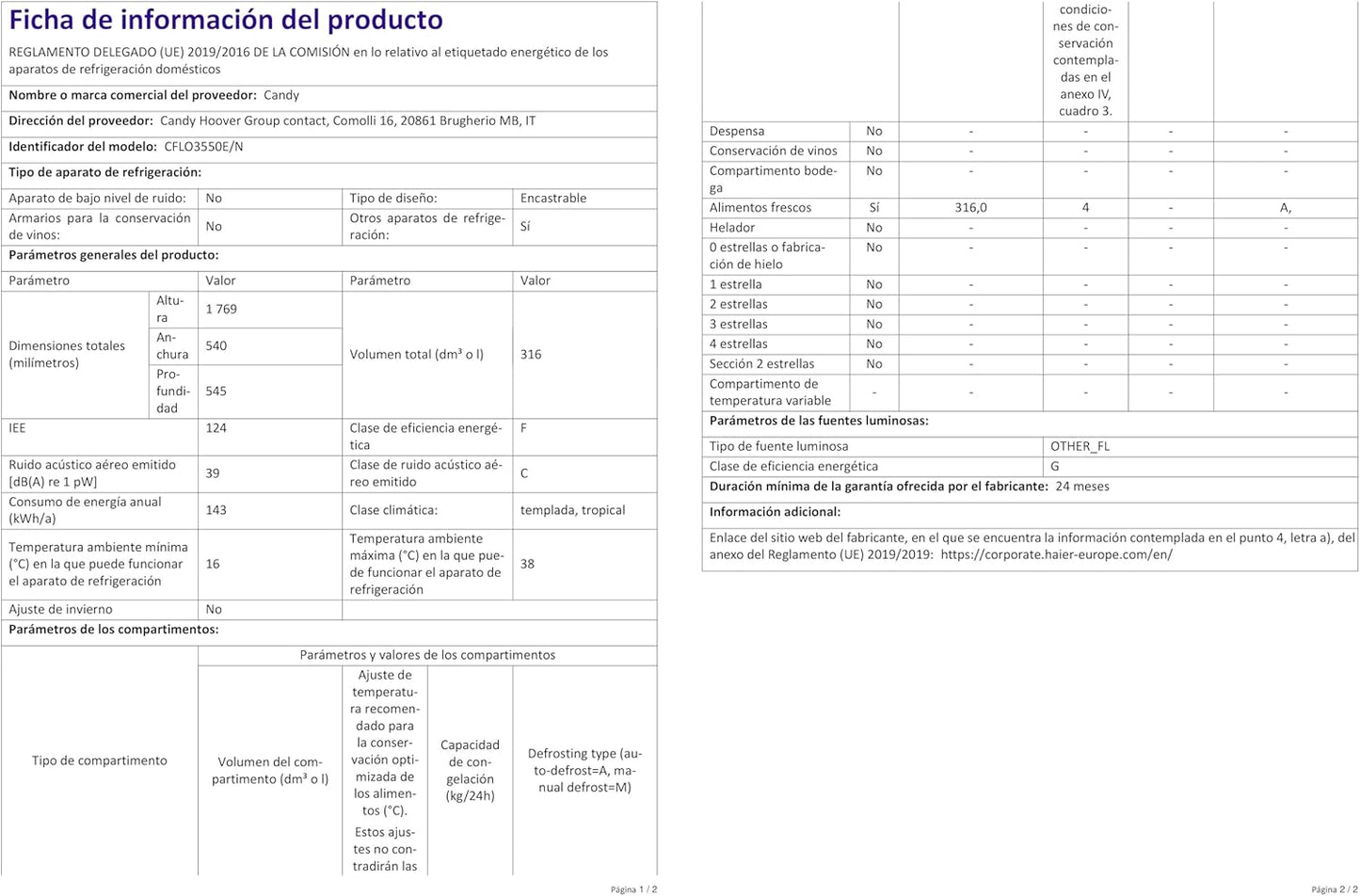 - REF INT 1P  CFLO3550E/N
