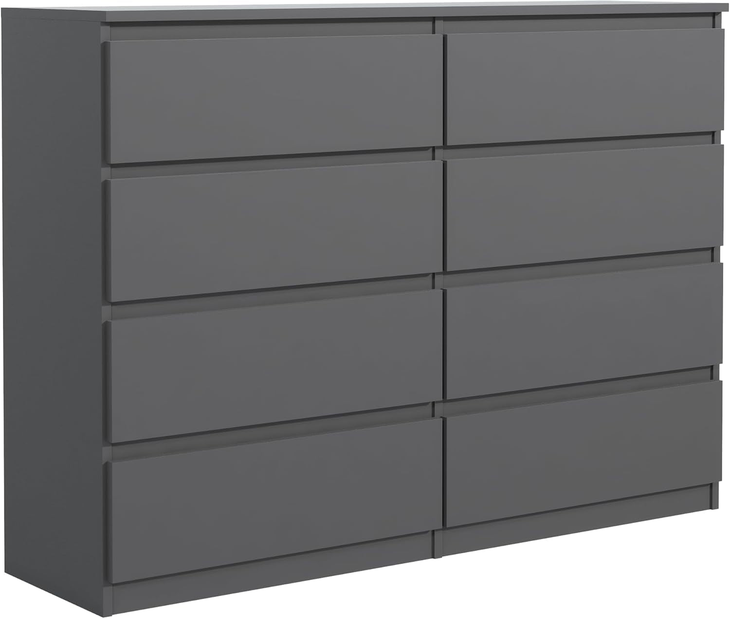 Commode 100 Cm, 8 Tiroirs, Anthracite | Commode Moderne, Meuble De Rangement, Buffet Salon, Commode Chambre, Armoire À Tiroirs 100X101,5X39 Cm