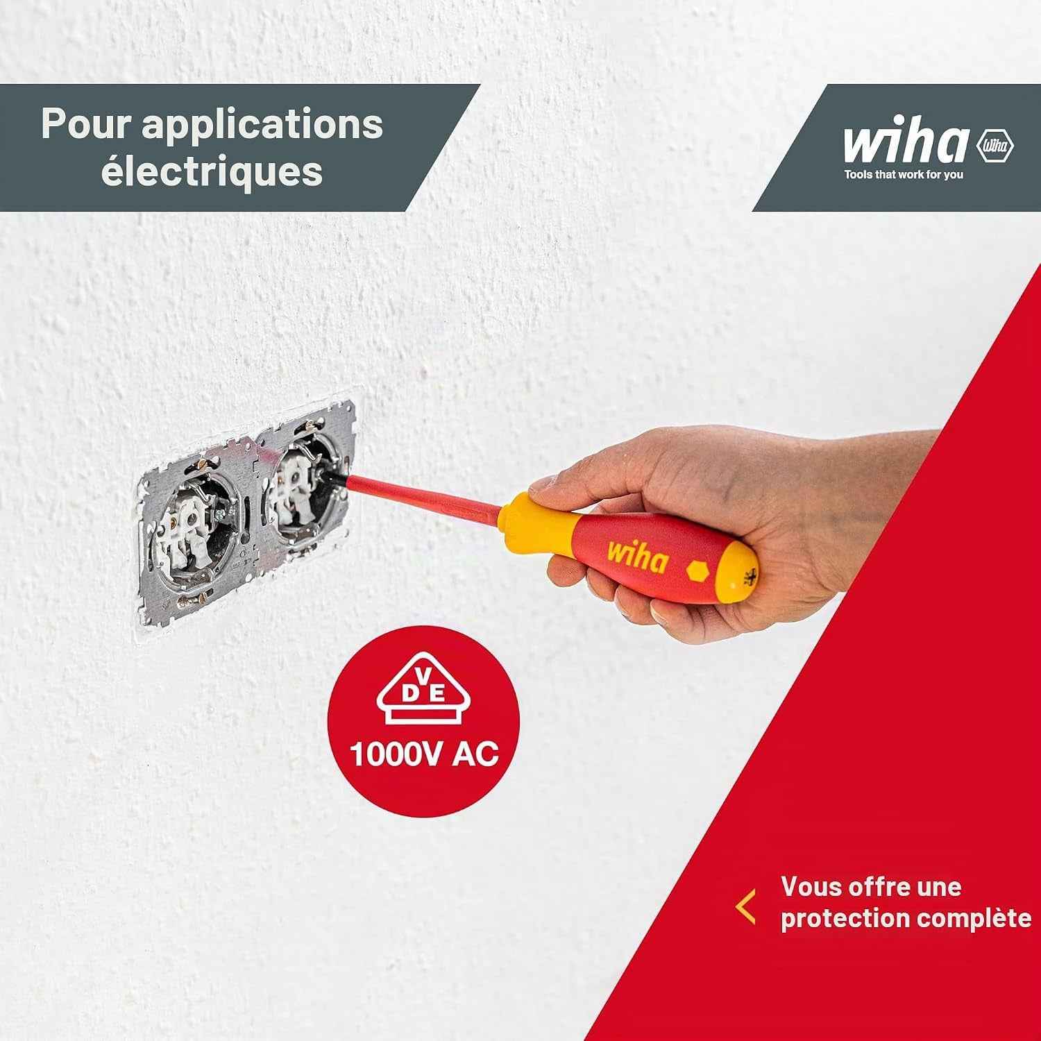 320NK7 Jeu De Tournevis D'Électricien À Fente / Phillips Softfinish 7 Pièces (Import Allemagne)