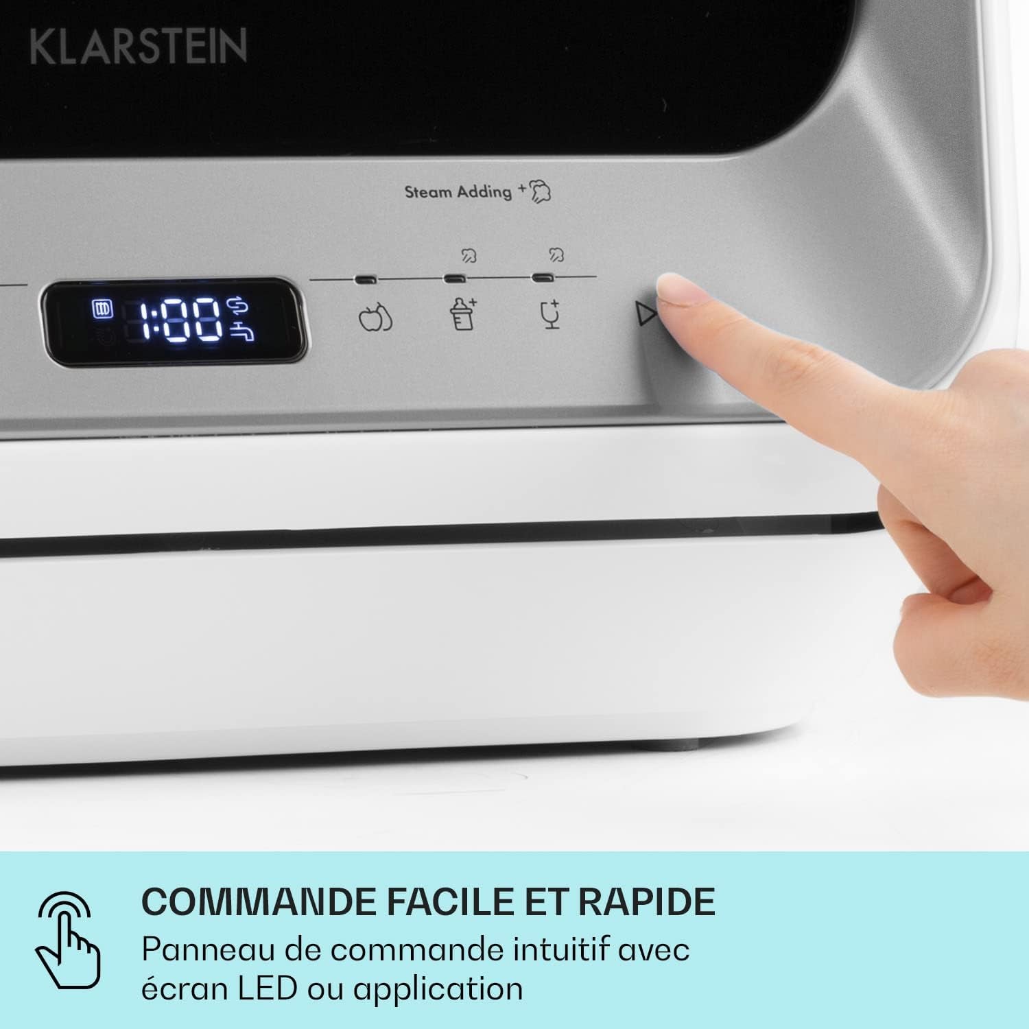 Mini Lave Vaisselle De 2 Couvert, Lave-Vaisselles Silencieux, 7 Programmes De Lavage, Petit Lave-Vaisselle De Table Compact, Lave Vaisselle Portable, Facile À Installer Pour Maison, Bureau