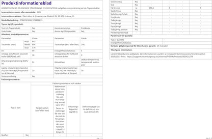 RTB415E2AW Réfrigérateur De Table Autonome 850 Mm 146 L/E