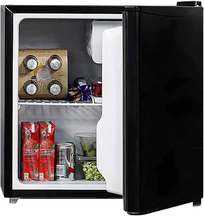 Minifrigo Bar Pour Chambre Ou Bureau 48L Et Congélateur De 5L Avec Lumière LED Et Température Réglable 0°/10°C – Consommation Énergétique Réduite 85 W Étagère Pratique Pour Boissons Et Porte