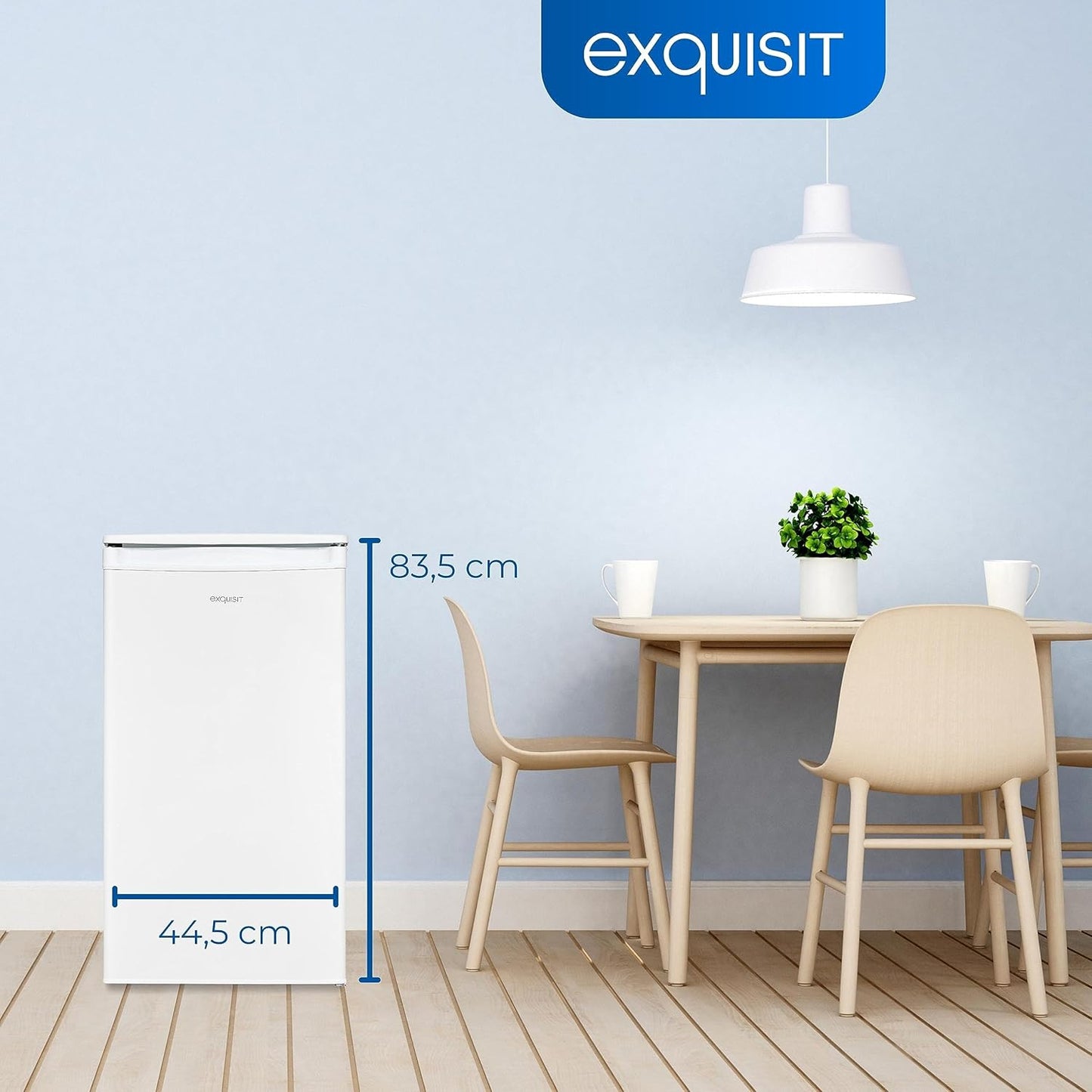 Exquisit KS86-0-090E Kühlschrank, 44,5Cm Breit, 79 L, LED, Weiß