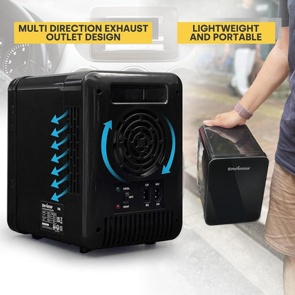 Mini Frigo 4 Litres, Petit Réfrigérateur Portable, 6 Canettes, Mini Réfrigérateurs Cosmétiques Pour Cooler and Warmer, Mini Petit Frigo Pour Chambre/Voiture/Voyage/Boissons/Fruits, Noir
