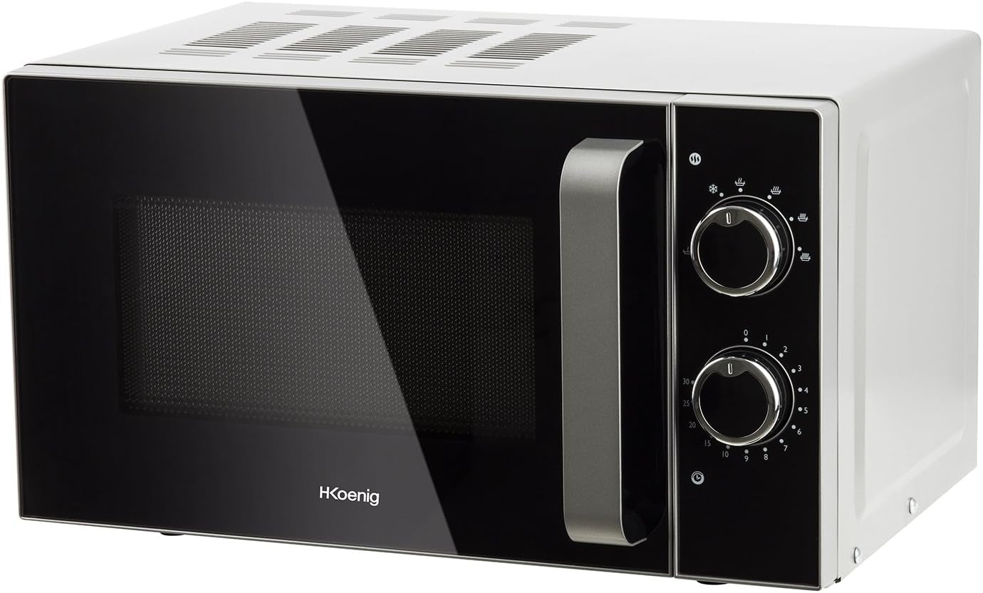 Micro-Ondes Compact Design 20L VIO4, Puissant 700W, Plateau Tournant 24,5Cm, Multifonction 5 Niveaux De Chauffe Et Fonction Décongélation, Minuterie Jusqu'À 30 Min, Rapide, Plan De Travail