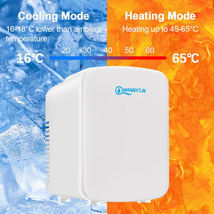 4L Mini Frigo, Petit Réfrigérateur Portable, Réfrigérateur Cosmétique, Frigo Mignon, Fonction Froid/Chaud Pour Bureau, Chambre, Voiture, Voyage, 220V/12V, Blanc, 24,5X18,5X27Cm