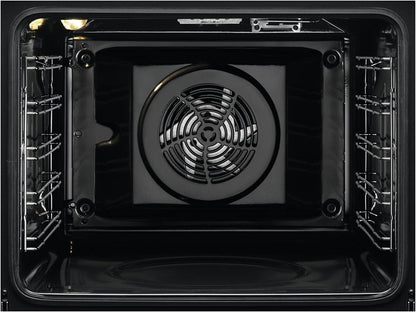 BES331111M Four Multifonction Avec Fonction Nettoyage Aquaclean, 9 Fonctions, Cuisson Uniforme, Ventilateur XXL, Horloge Électronique + Commandes, Anti-Traces De Doigts, Plateau XXL, Inox, Classe