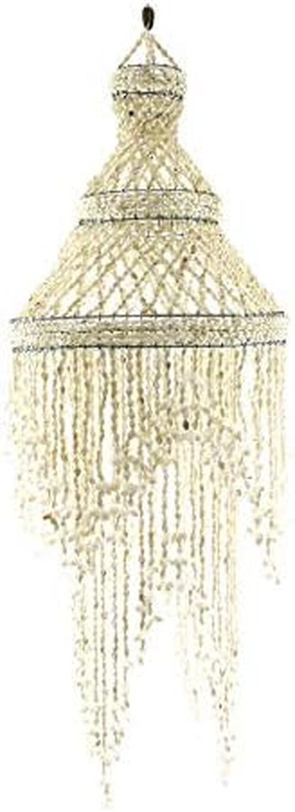 Lustre Bohème En Coquillages Cauris 100Cm | Savoir-Faire Balinais