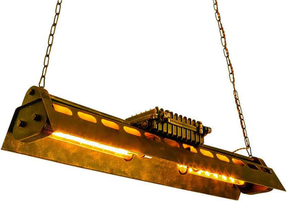 Lustre Industriel Suspension Luminaire Rétro Ancien Plafonnier Vintage Lampe Cage Éclairage De Abat-Jour En Métal Pour Restaurant Salon Chambre Cuisine Bar 95Cm