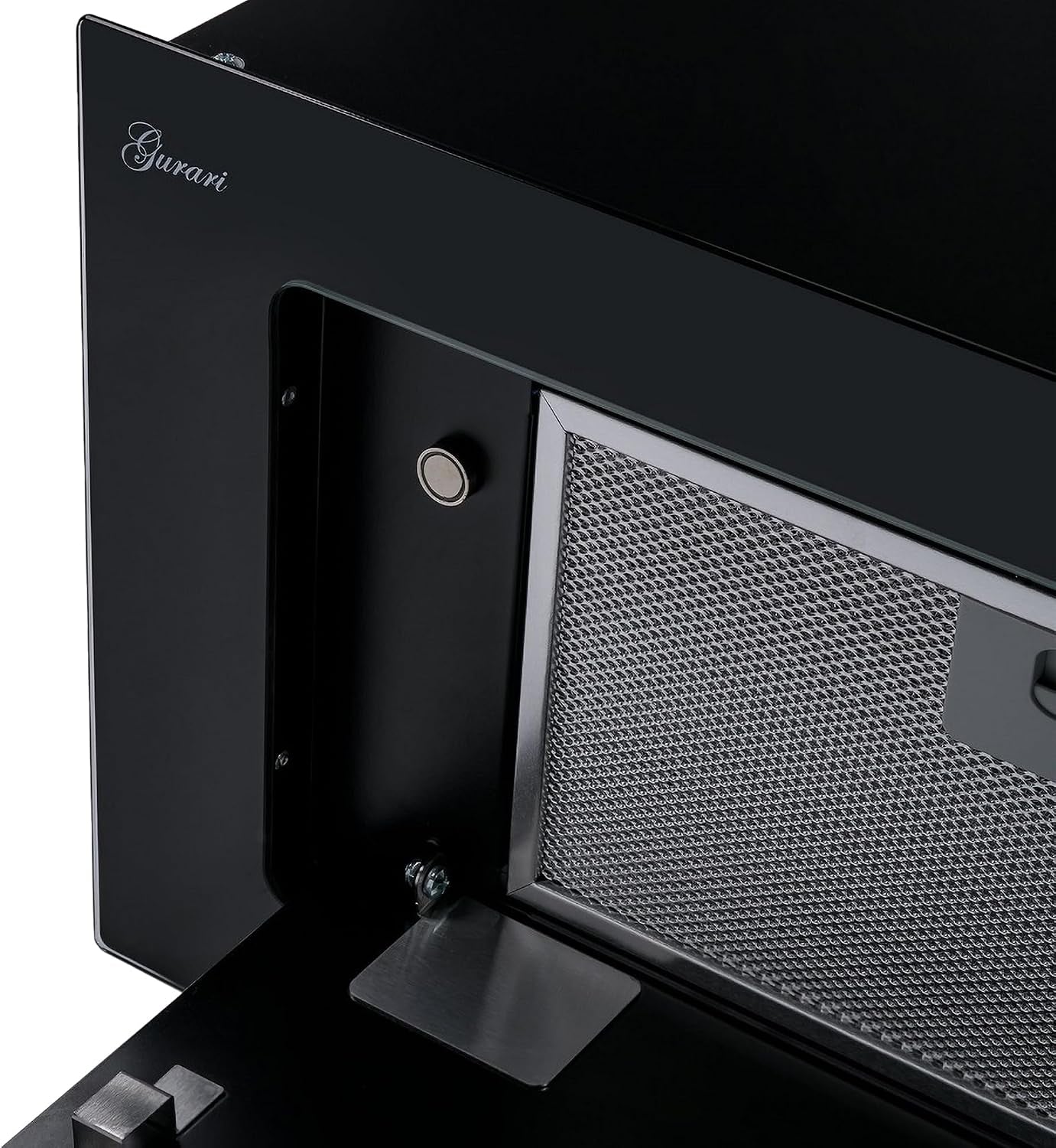 217 Prime Hotte Aspirante Encastrable, 70 Cm, Noire, Bloc De Ventilation, Cadre Et Panneau Avant En Verre Noir, 3 Niveaux, 1000 M³/H, Hotte Encastrable, Hotte D'Évacuation, Hotte De