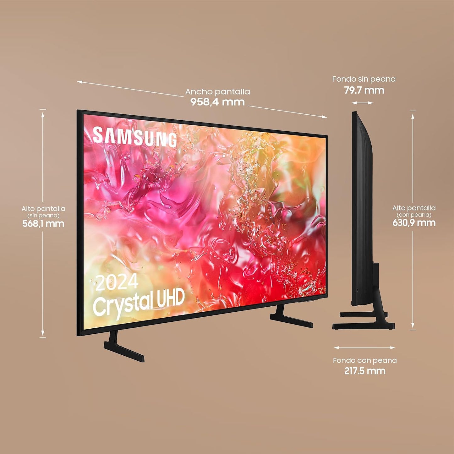 Téléviseur TU43DU7105 43" (43 Pouces), Crystal UHD 4K, Smart TV, 2024