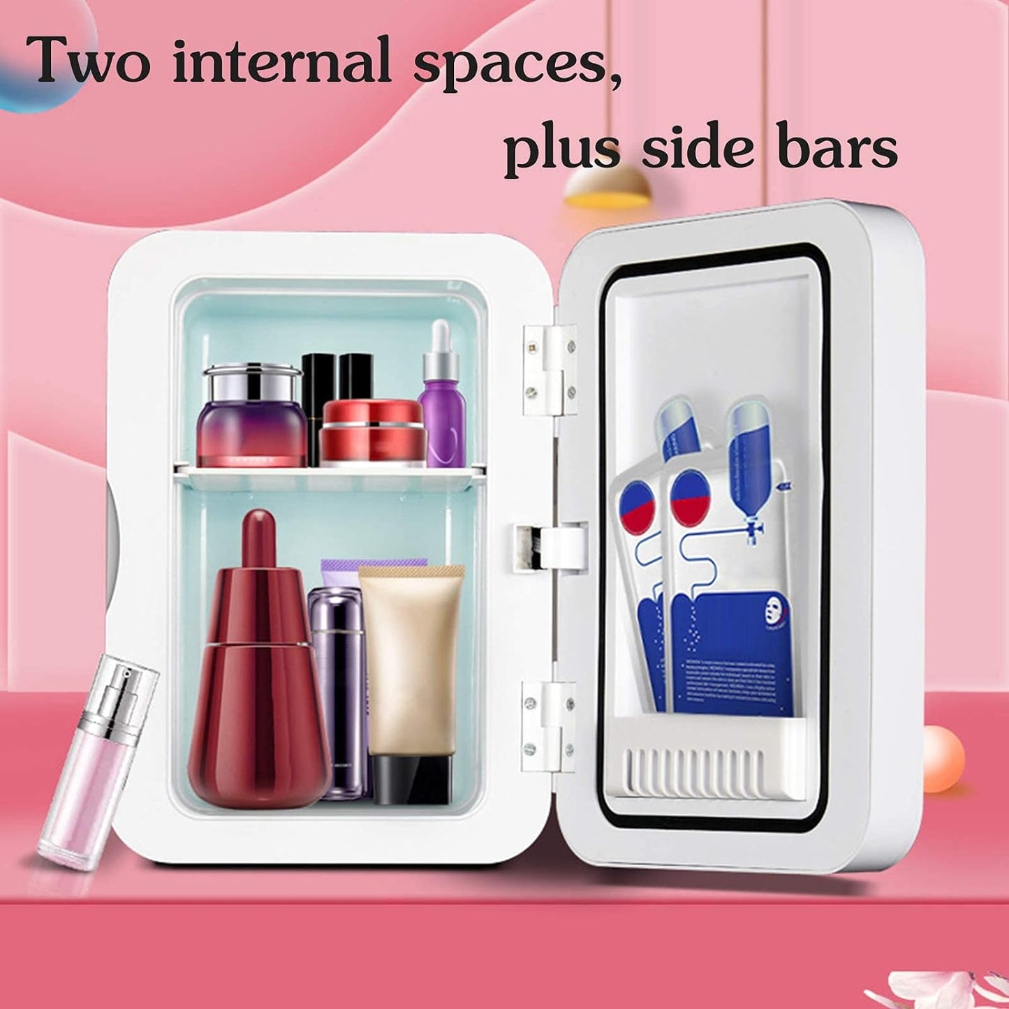 TWSOUL Petit Réfrigérateur 8 Litres Avec Réglage De La Température - Réfrigérateur Thermoélectrique Portable Et Chaud Pour Chambre À Coucher, Cosmétiques, Lait Maternel, Bureau Et Voyage