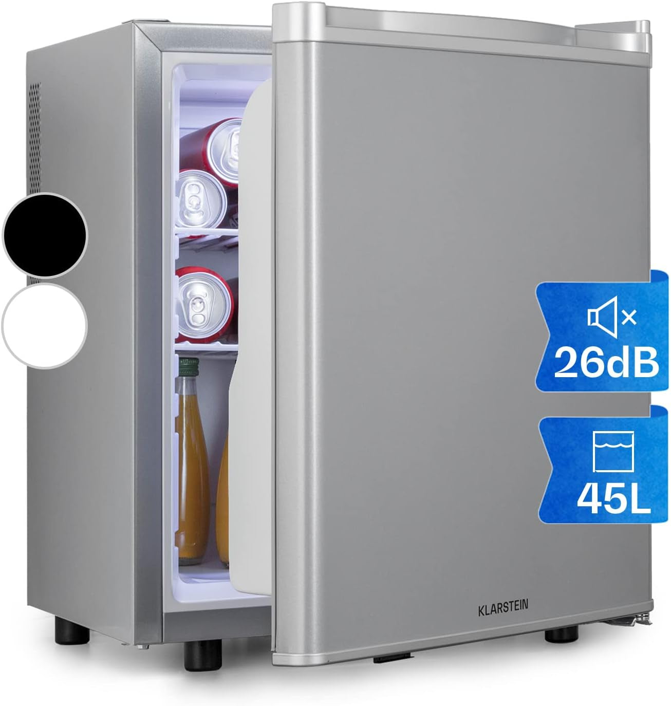 Mini Frigo De Chambre De 45L Pour Boissons Et Bieres, Petit Frigo Silencieux, Mini Bar Intérieur/Ext, Petit Refrigerateur Camping, Stockage De Vins, Cosmetique, Étagères Réglables, 6-18°C