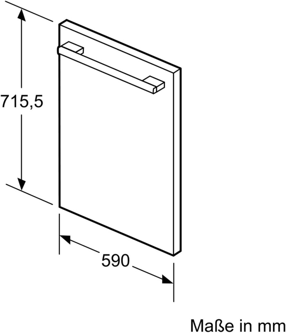 KU20ZSX0 Porte Décorative Pour Réfrigérateur Ou Surgélateur Sous-Encastrable Accessoire Réfrigérateur
